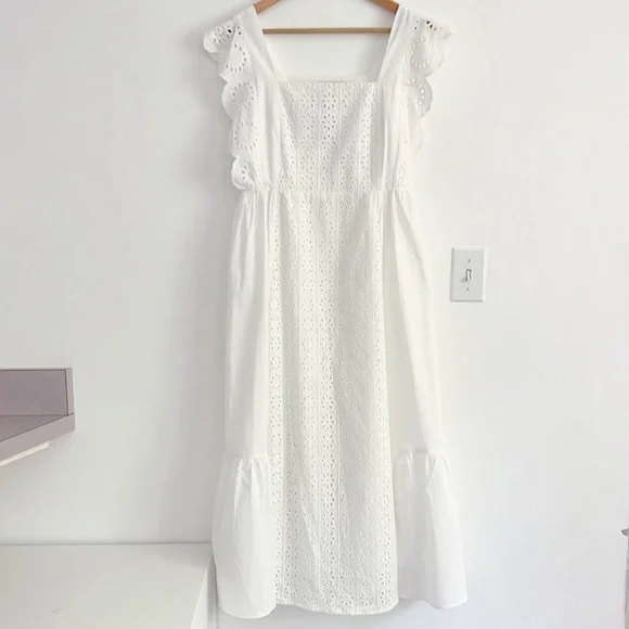 English Factory Eyelet Midi Dress White NWT Midi